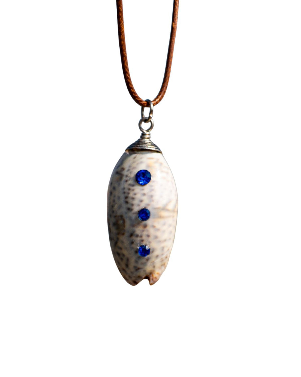 Jeweled Lucky Olive Necklace - Dark Blue