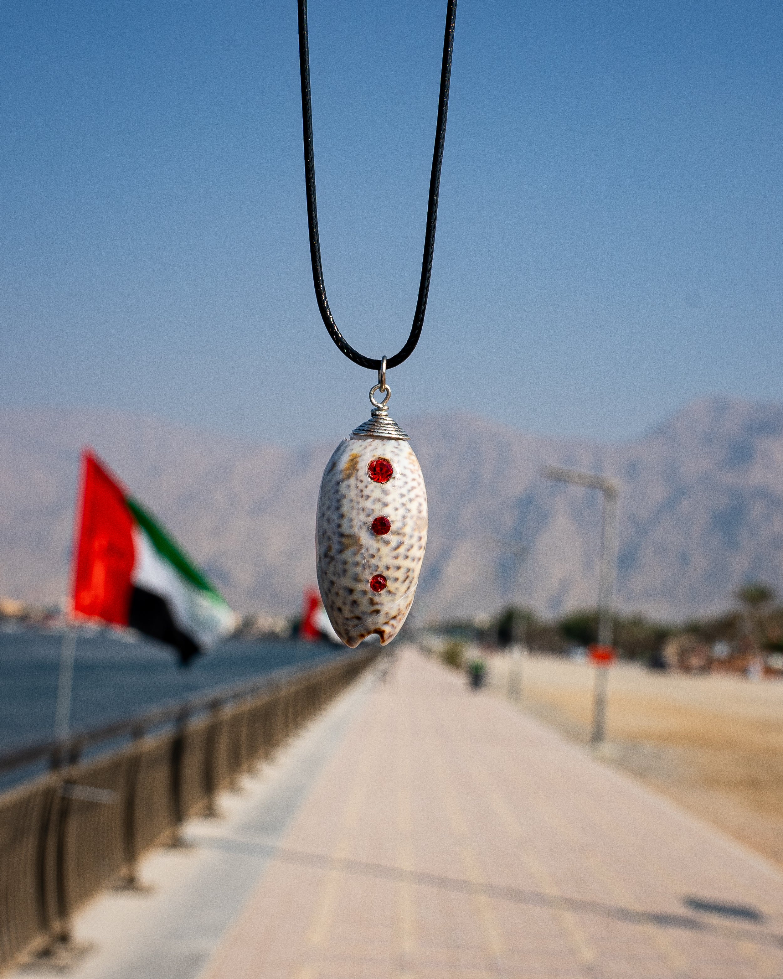 Jeweled Lucky Olive Necklace - Clear (RED)