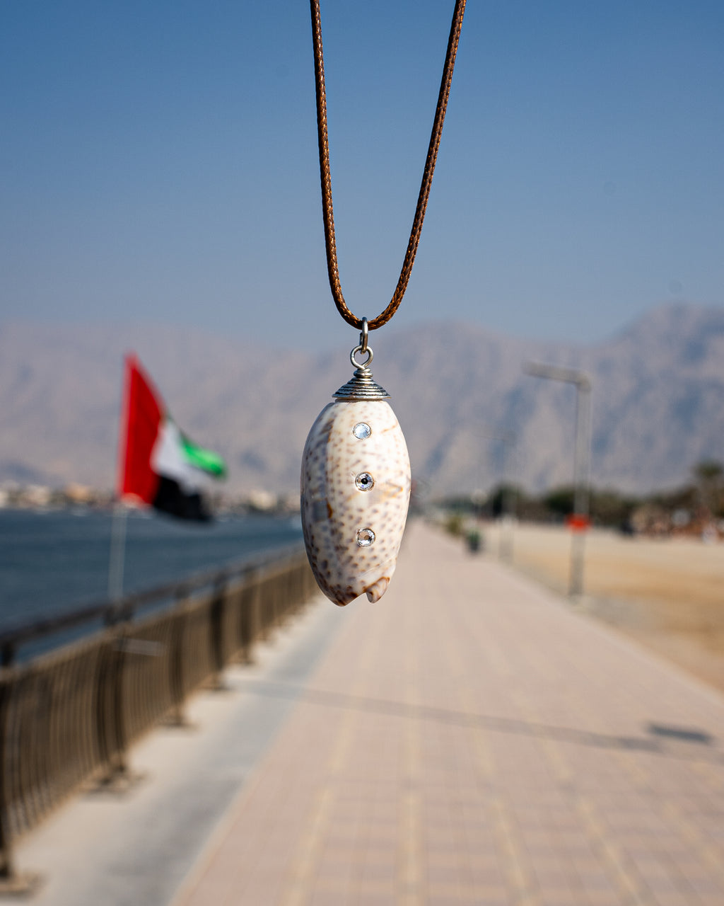 Jeweled Lucky Olive Necklace - Clear