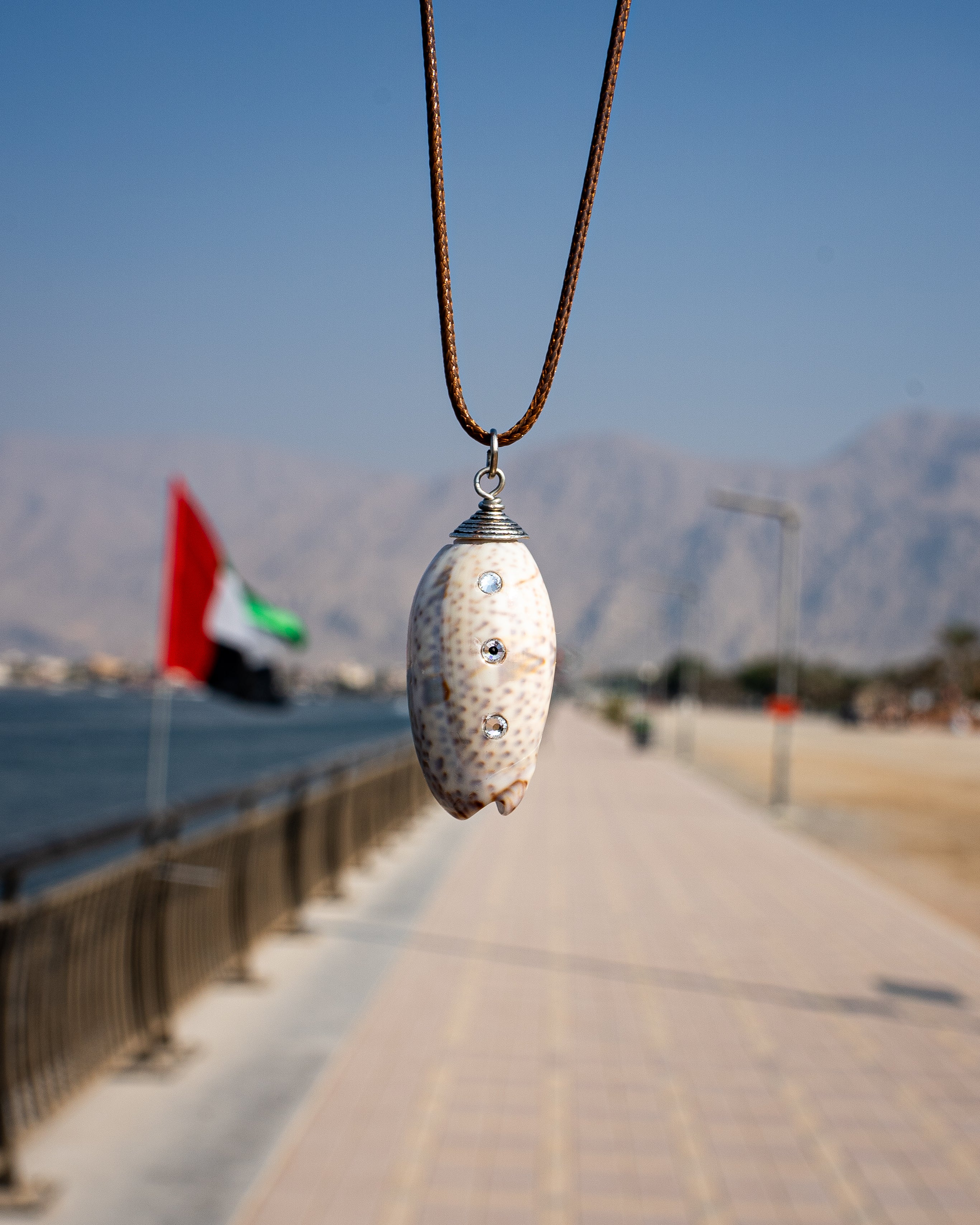 Jeweled Lucky Olive Necklace - Clear