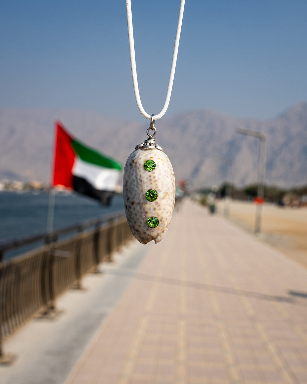 Jeweled Lucky Olive Necklace - Green