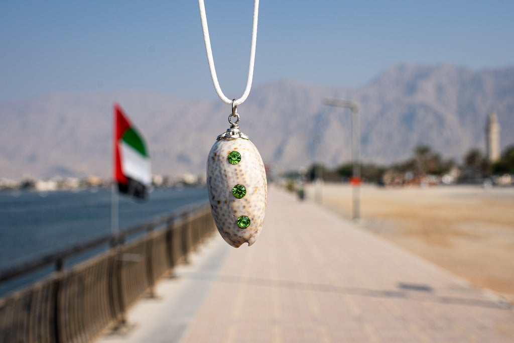 Jeweled Lucky Olive Necklace - Green