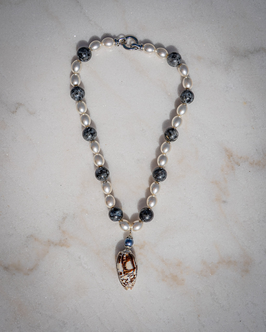 Mermaid Necklace, Graphite