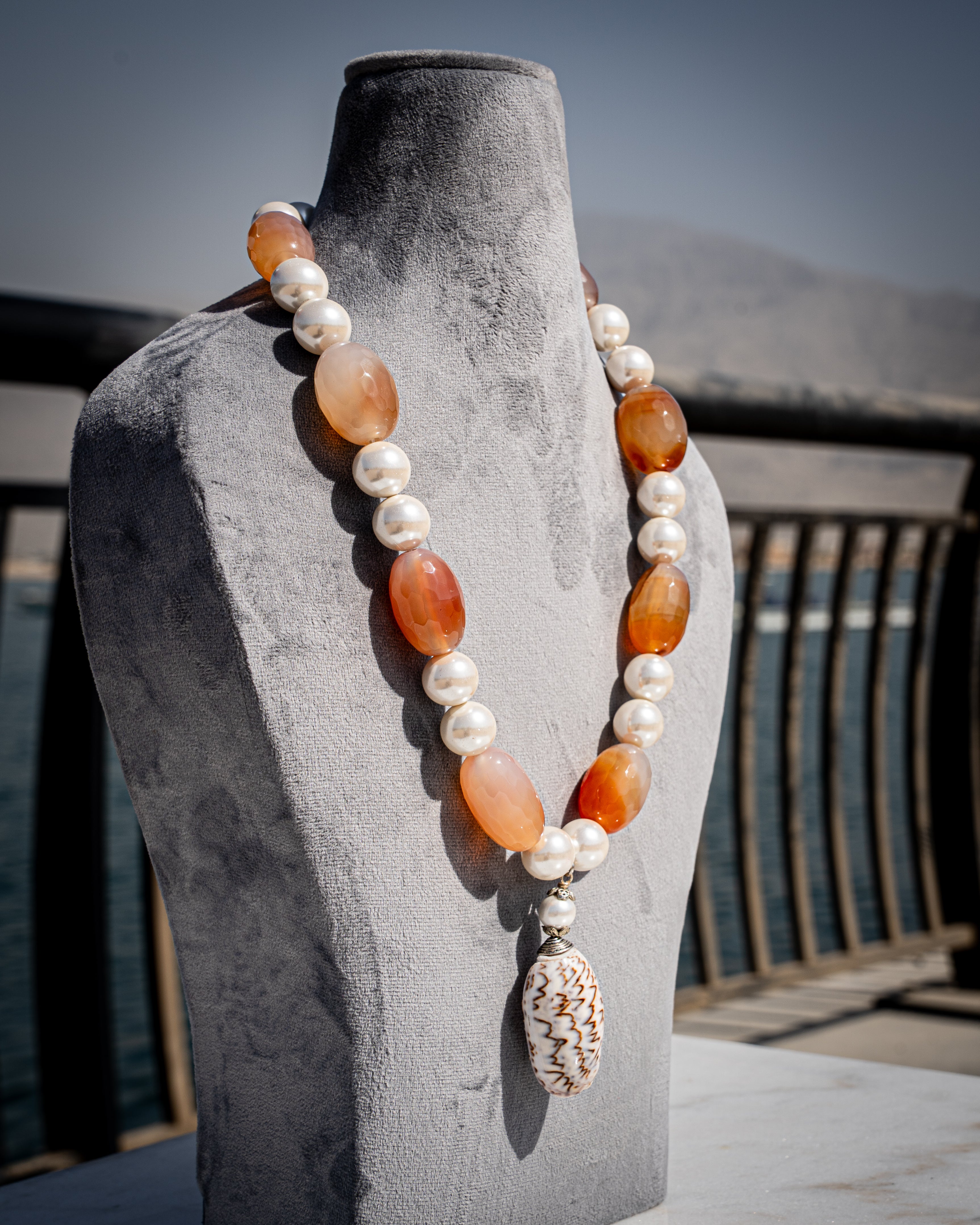 Mermaid Necklace, Amber