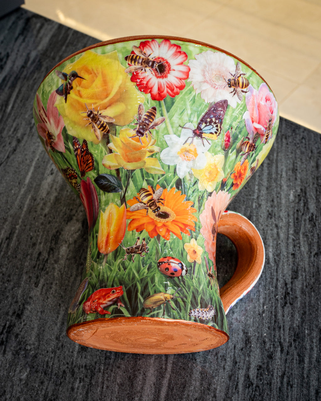 Classic glay incense burner, Spring flowers