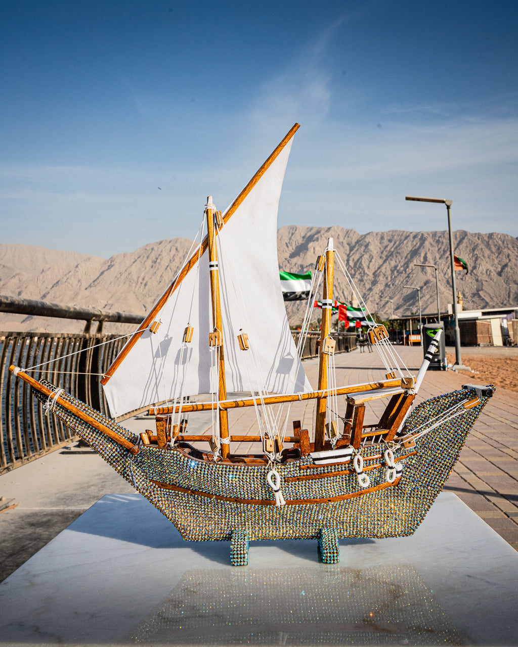 Traditional dhow boat, jeweled