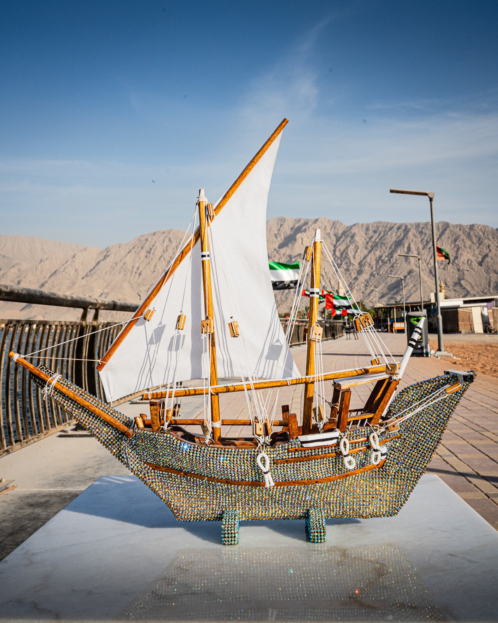 Traditional dhow boat, jeweled