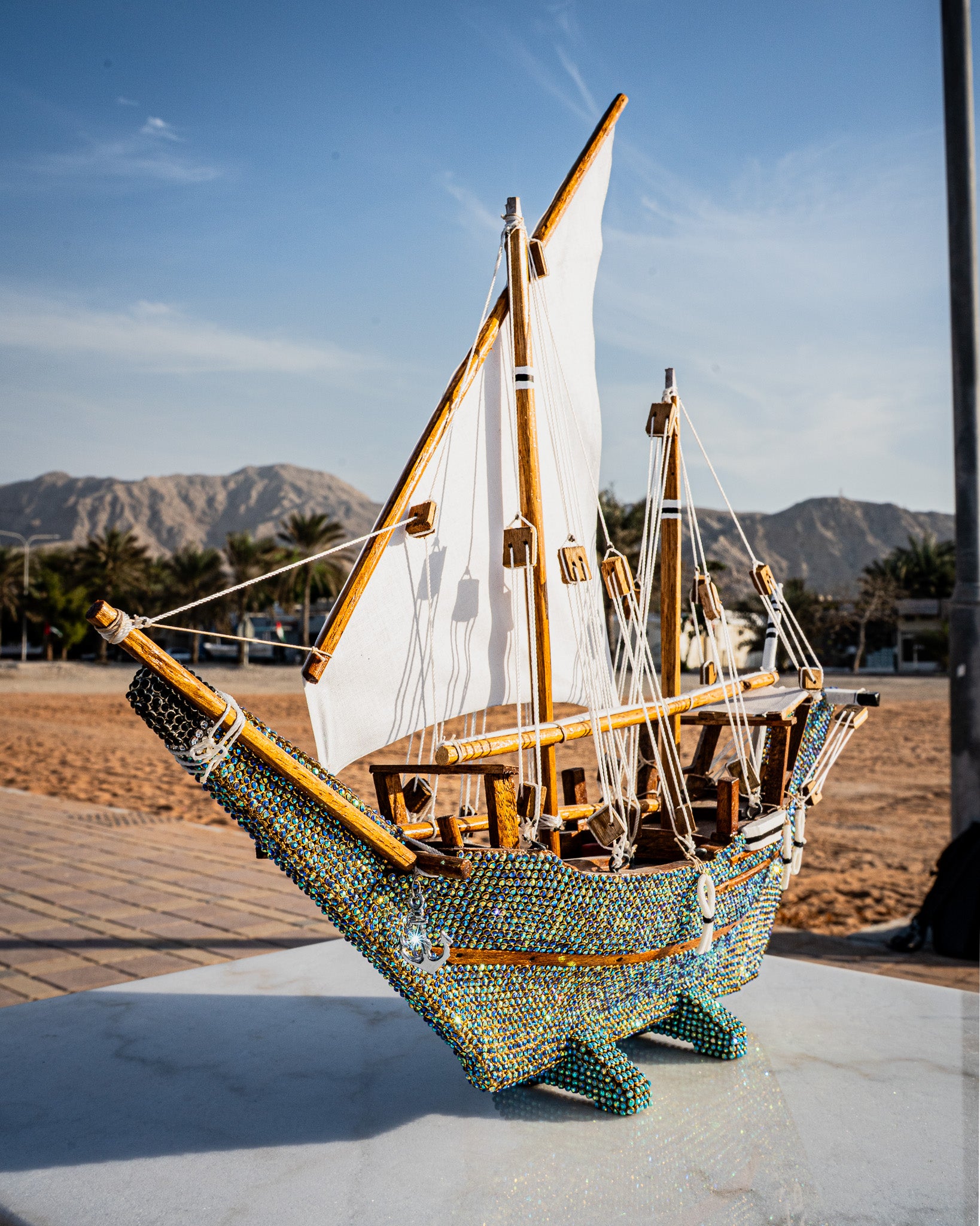 Traditional dhow boat, jeweled