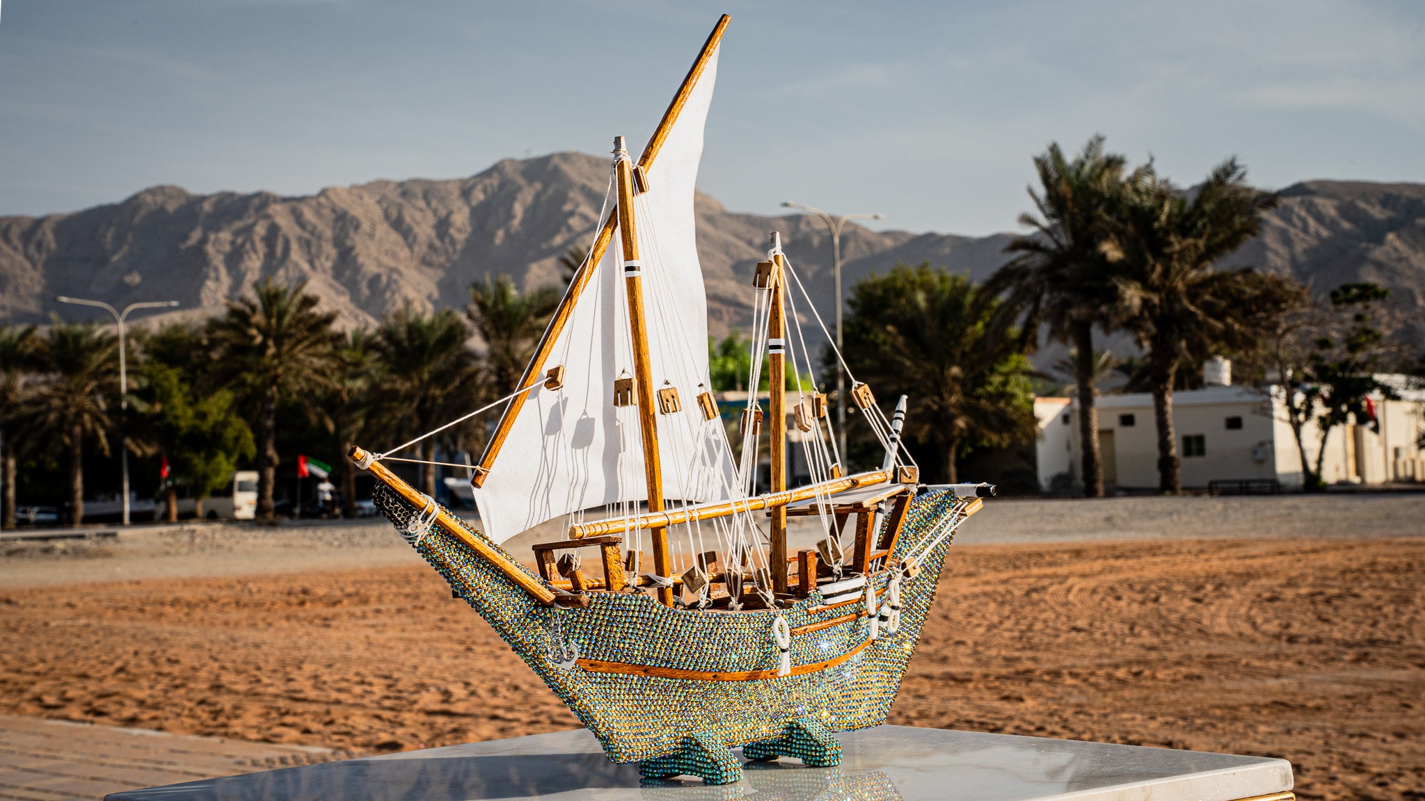 Traditional dhow boat, jeweled