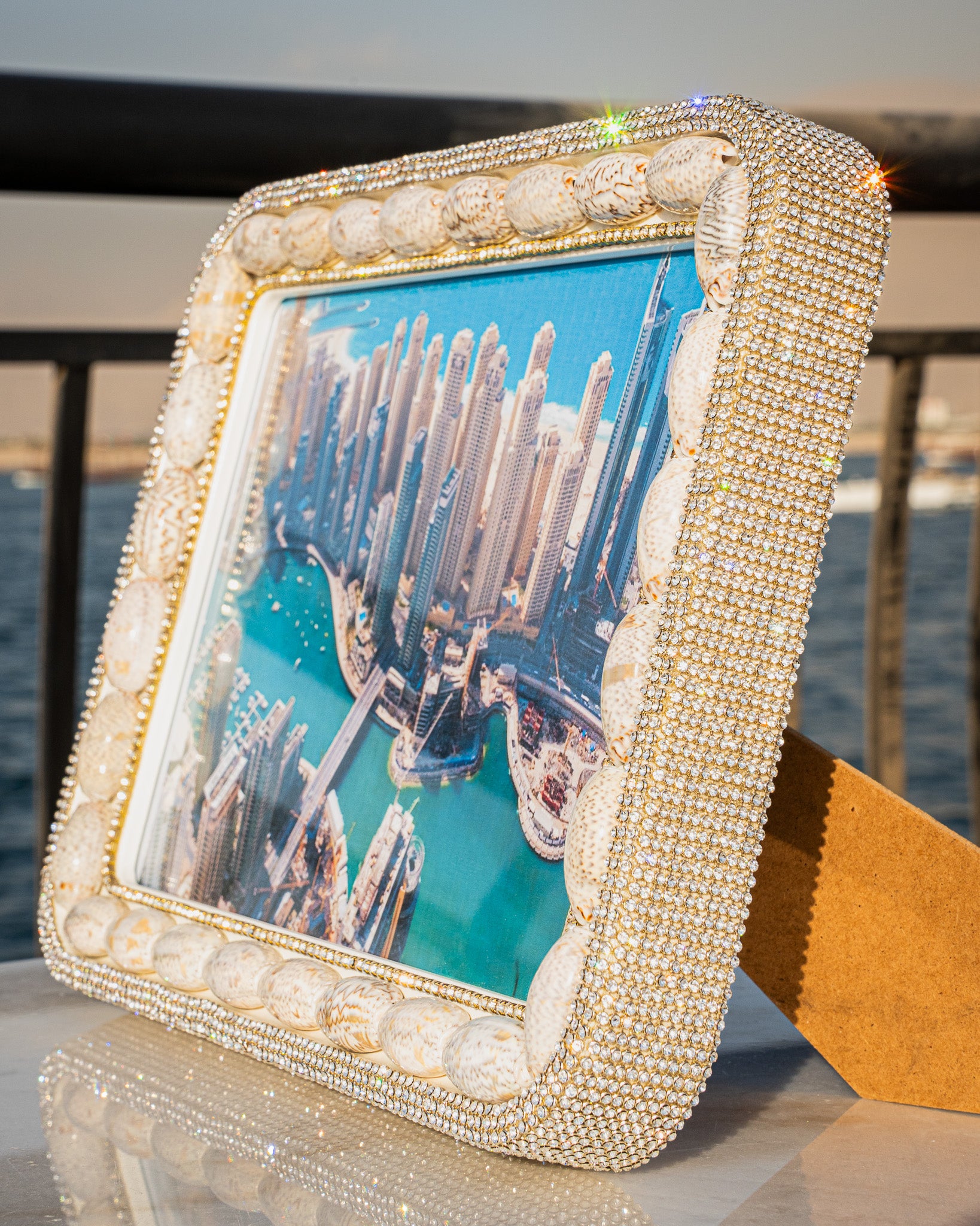 jeweled photo frame 11.5" X 8"