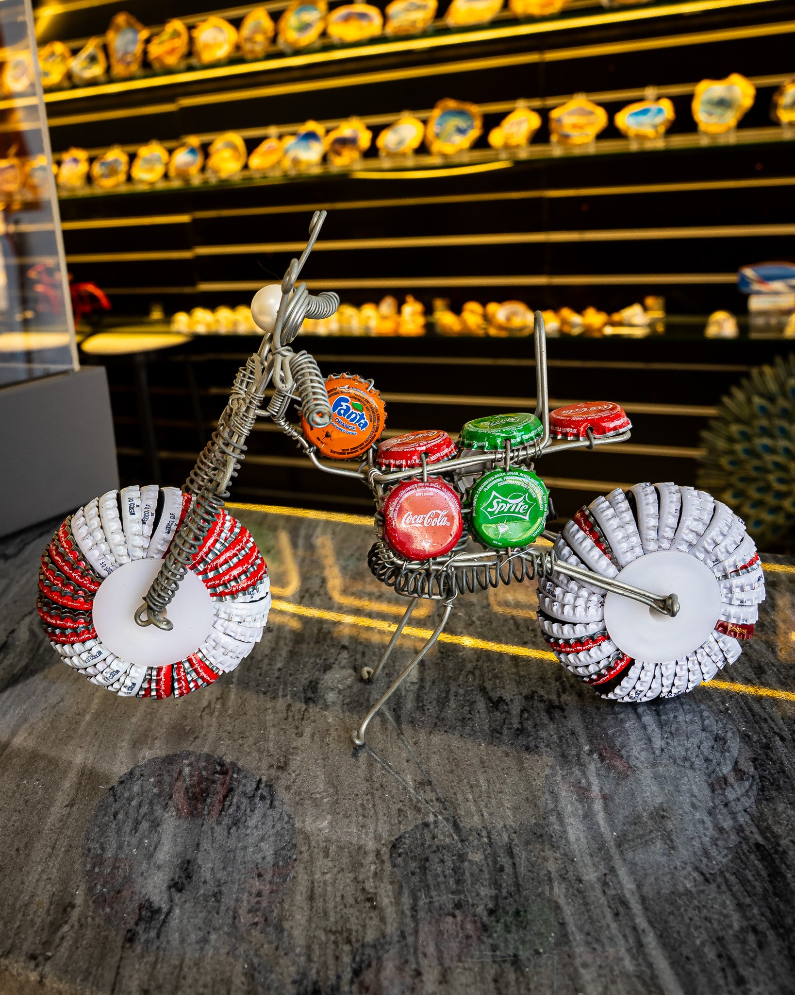 Bottle cap and wire bike