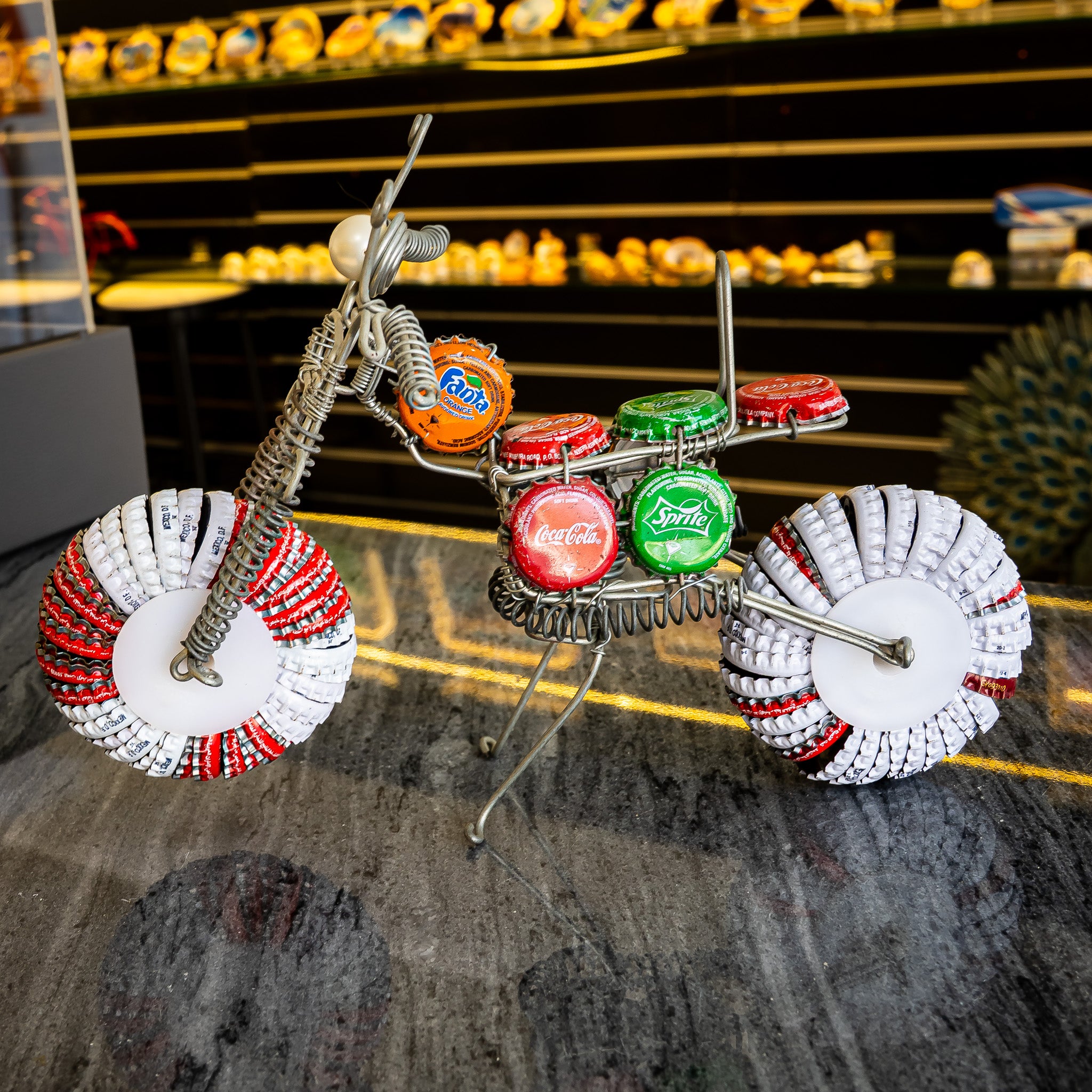 Bottle cap and wire bike