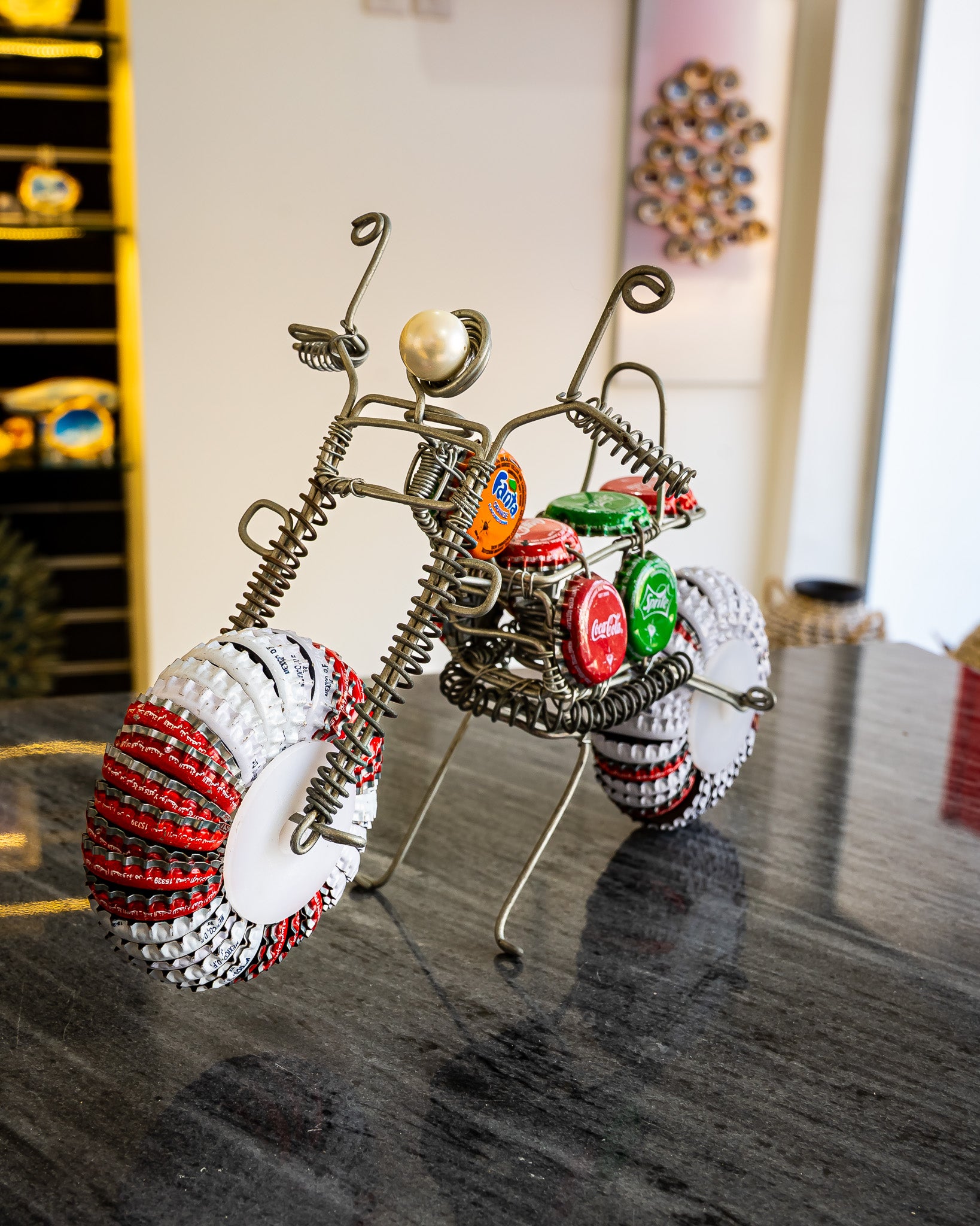 Bottle cap and wire bike