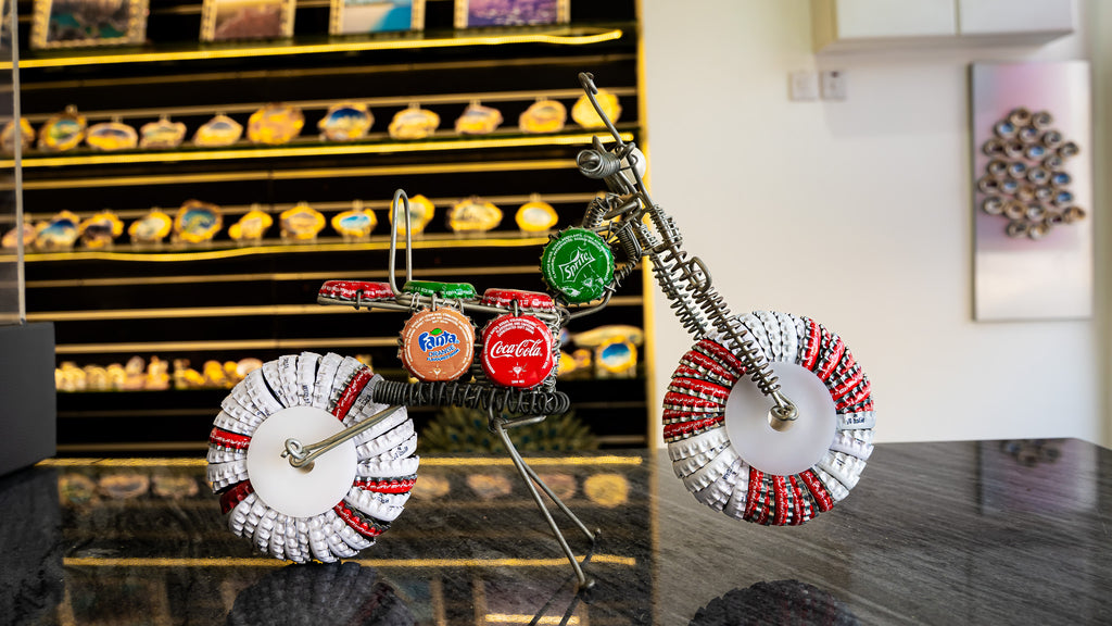 Bottle cap and wire bike