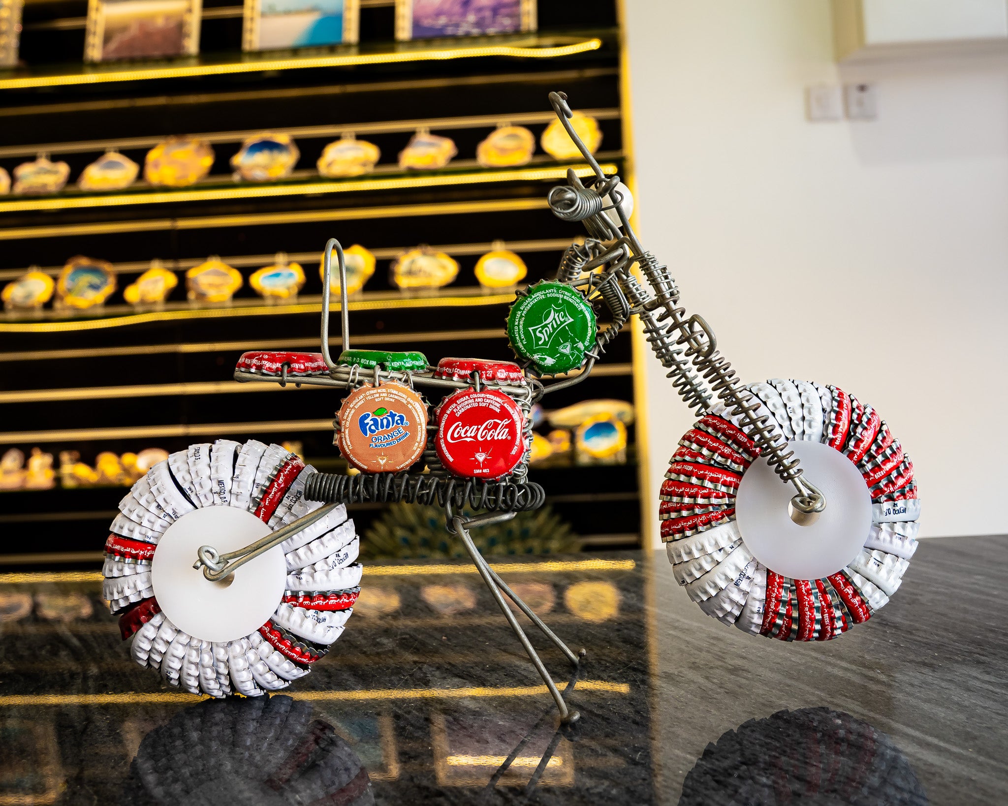 Bottle cap and wire bike