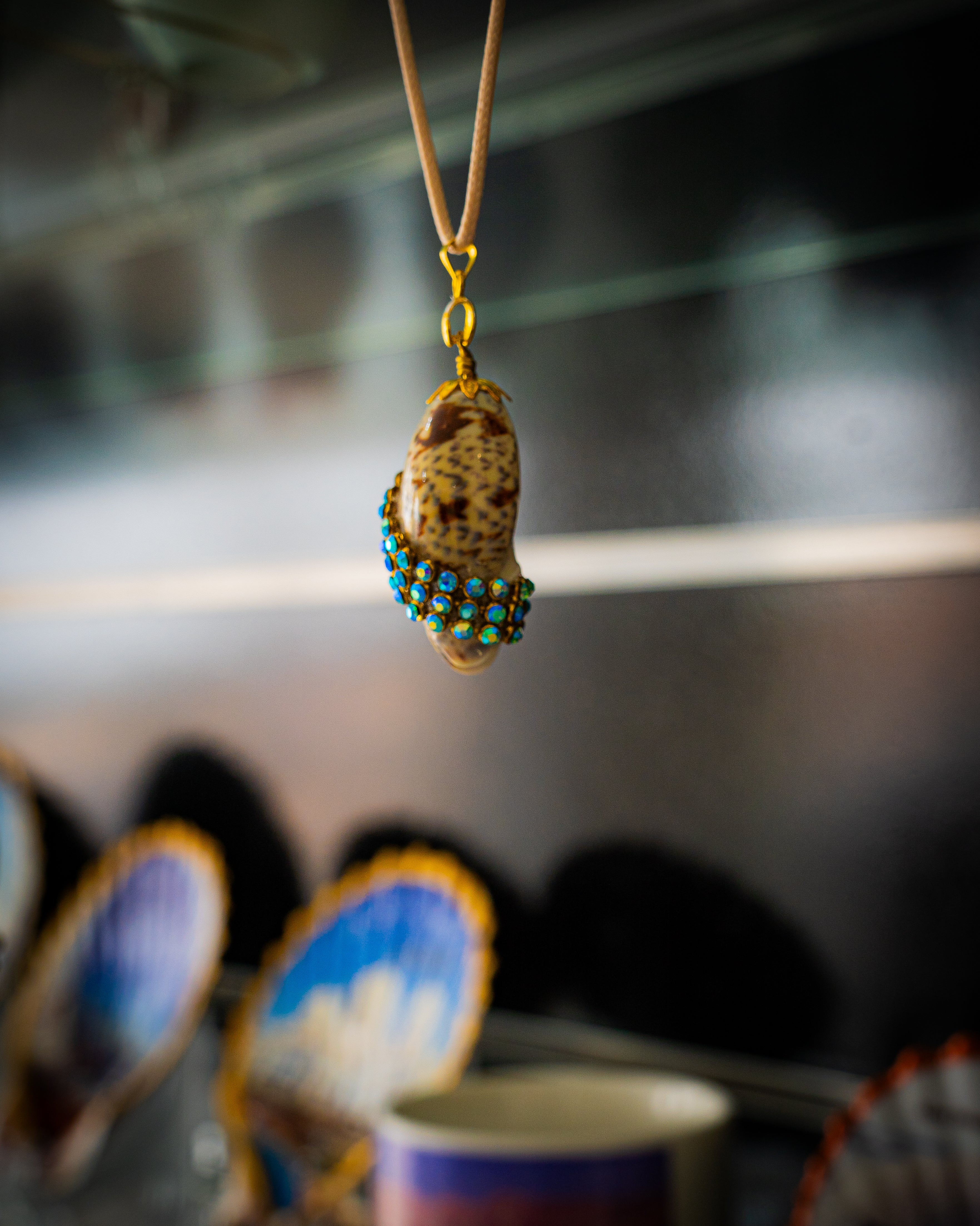 Jeweled Lucky Olive Necklace