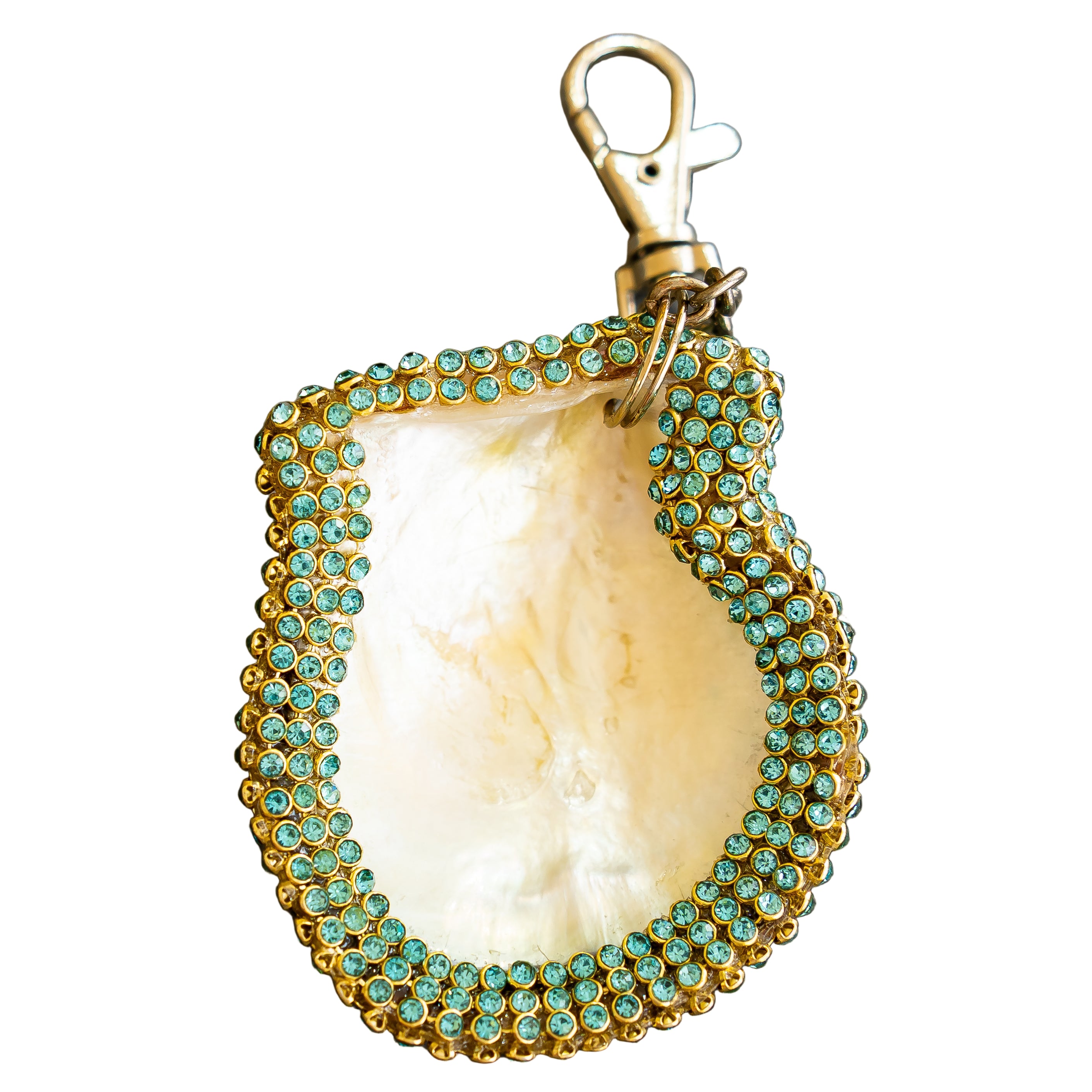 Jeweled Natural UAE oyster keychains ( keyring )