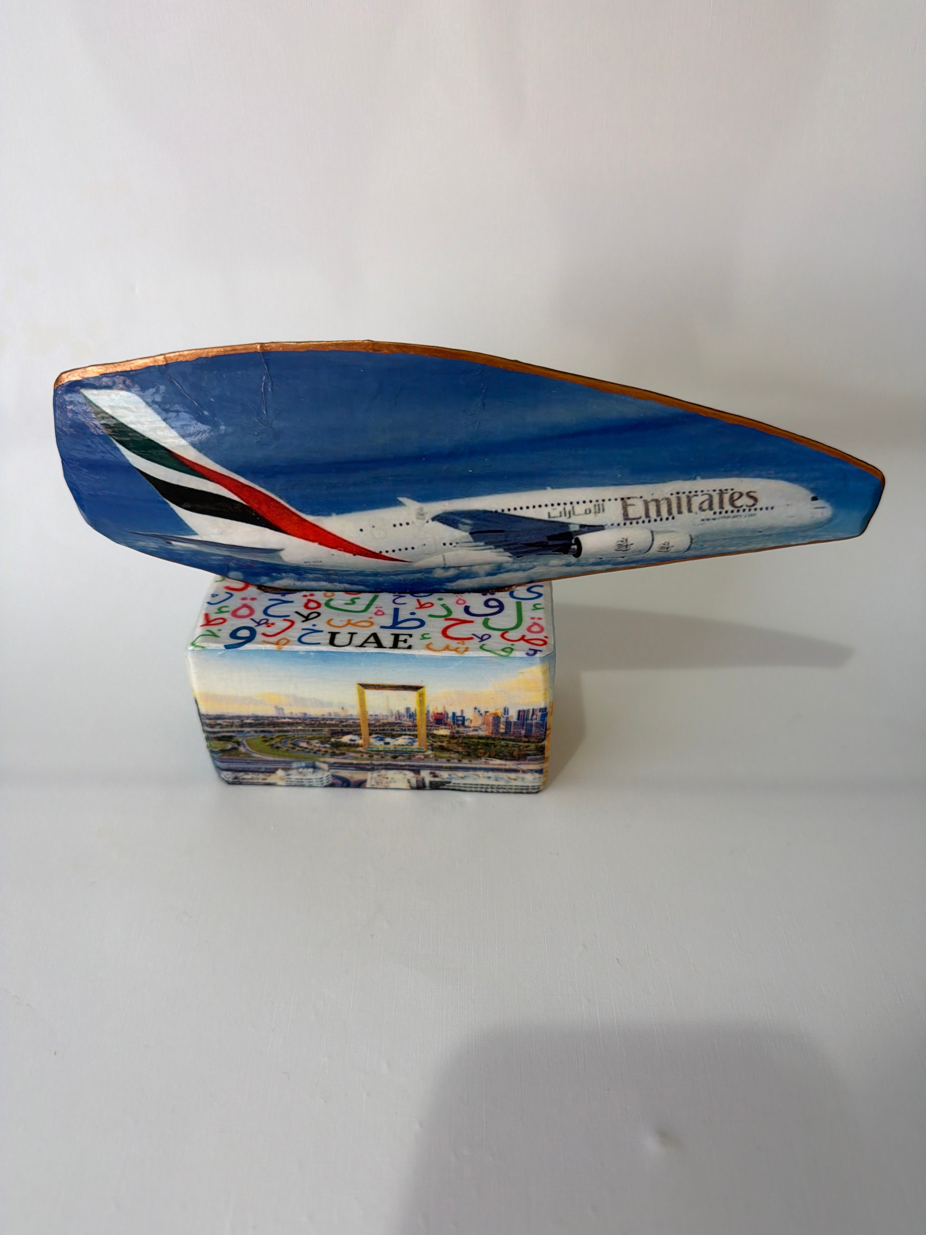 Perfect Cuttlefish Art with wooden stand ,Emirates 9”