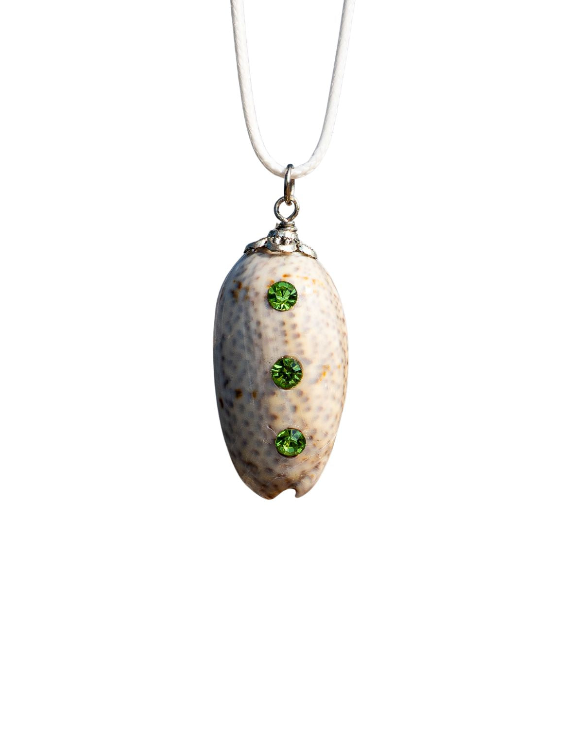 Jeweled Lucky Olive Necklace - Green