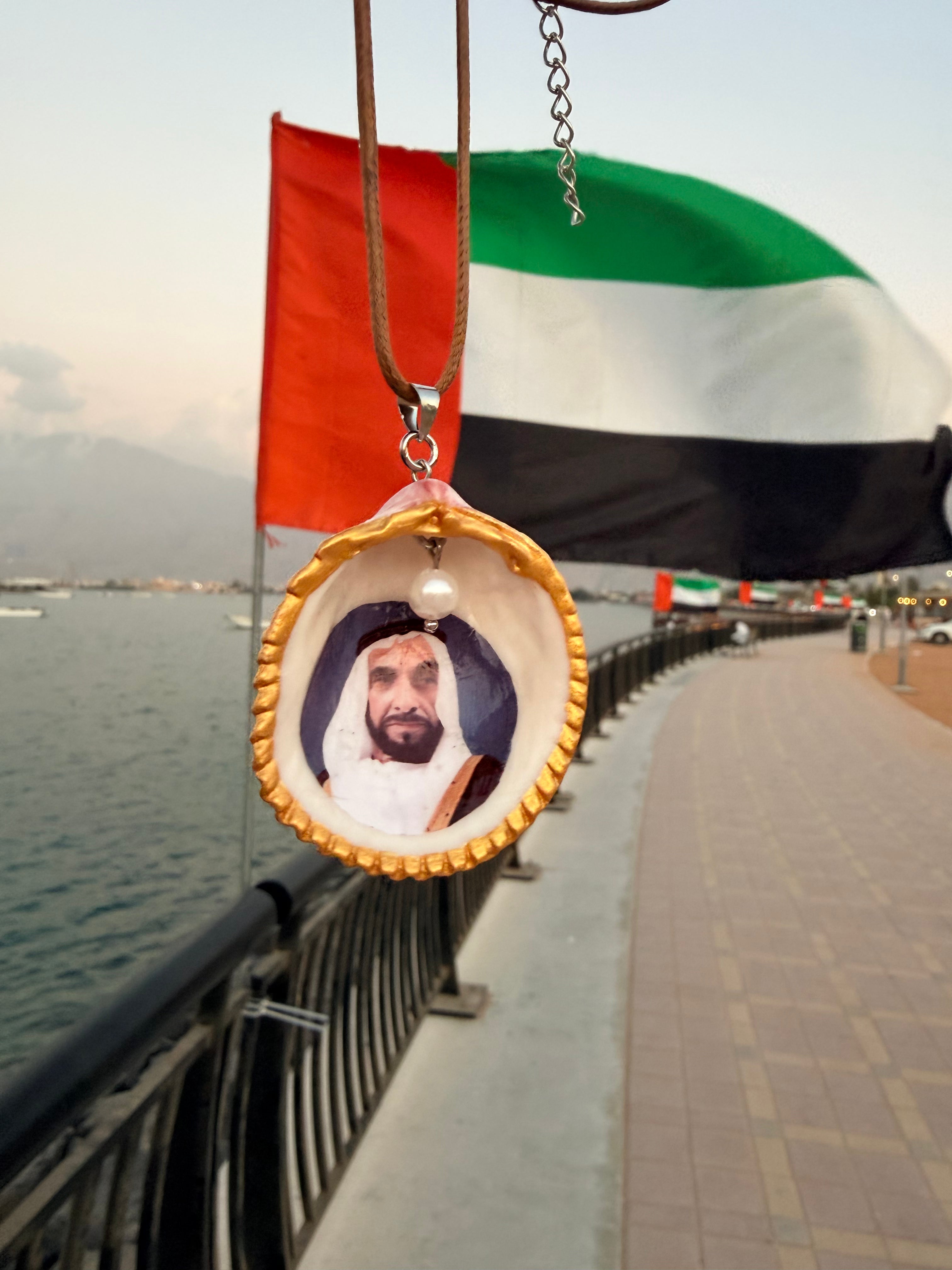 Hand Crafted UAE, Sheikh Zayed Shell Necklace