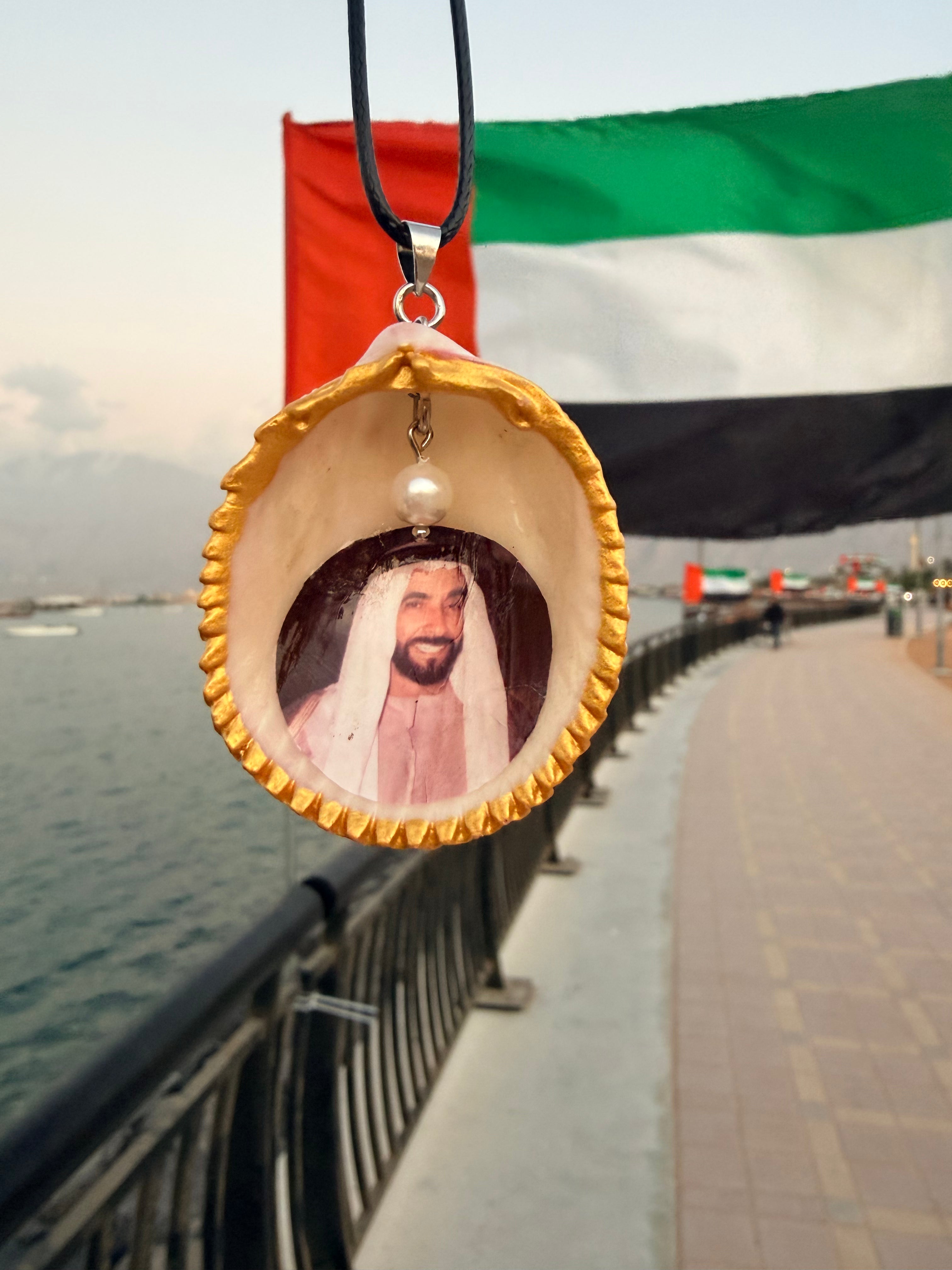Hand Crafted UAE, Sheikh Zayed Shell Necklace