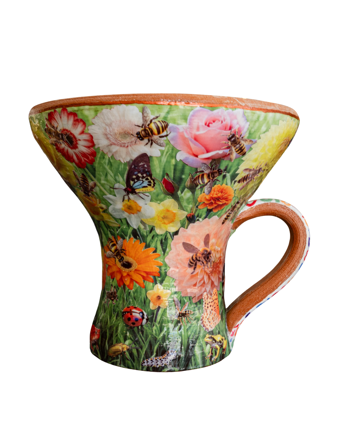 Classic glay incense burner, Spring flowers