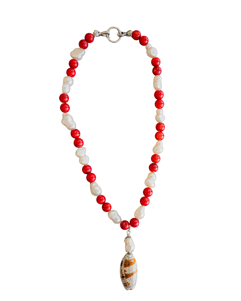 Choker Necklace - (Natural Red Coral)