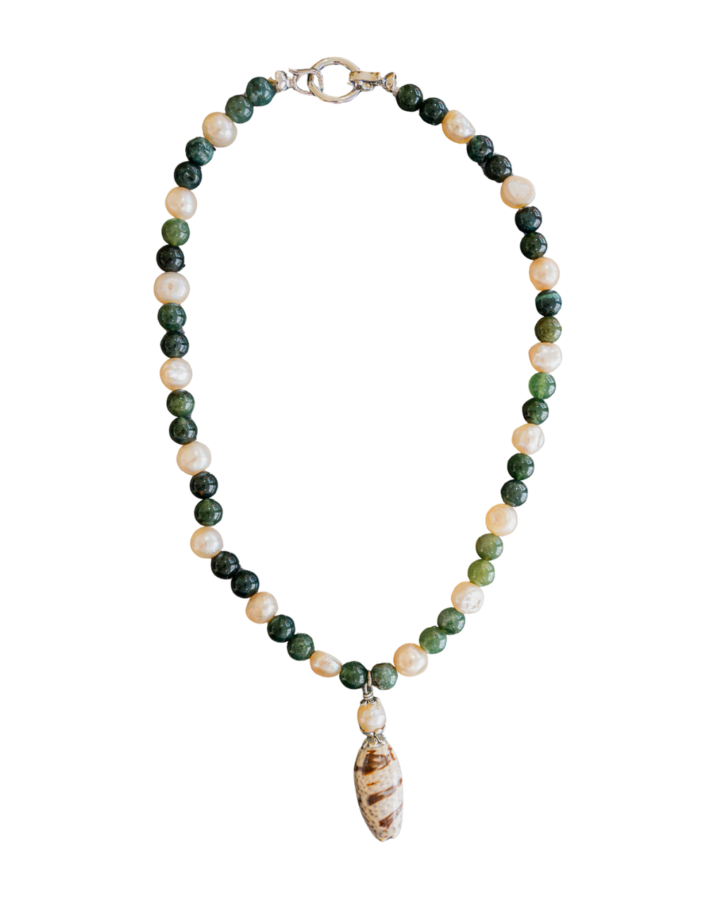 Choker Necklace - (Moss Agate)